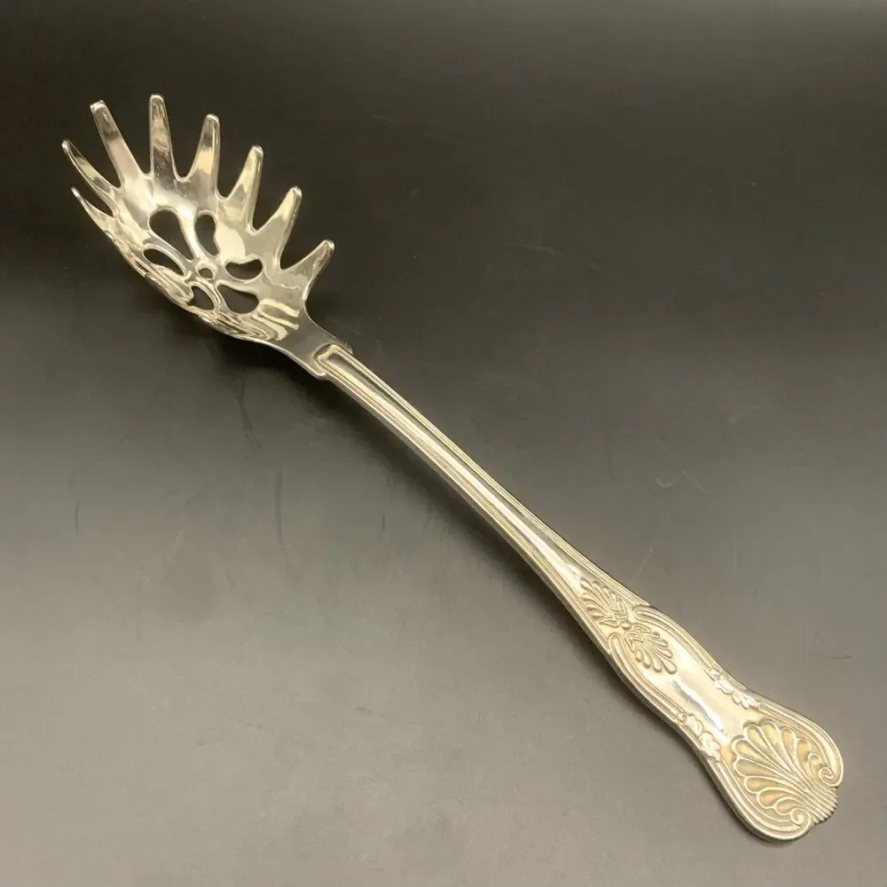 Vintage F. B. Rogers Silver Plate Pasta Server “Kings” Pattern - Picture 1 of 12